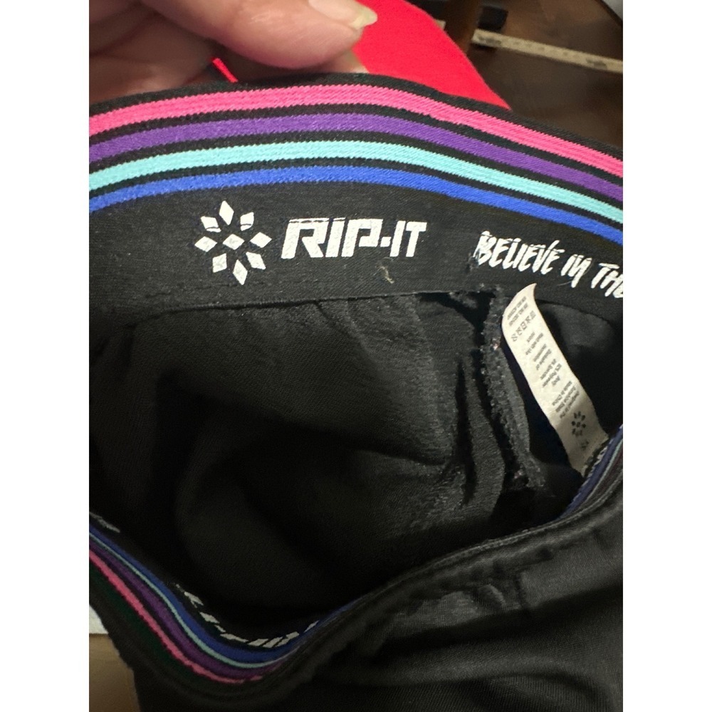 RIP-IT Kids Black Softball Pants Elastic Waist Drawstring Side Logo YS - Picture 6 of 8
